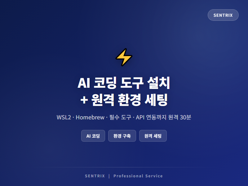 AI 코딩 도구 설치 + 원격 환경 세팅
